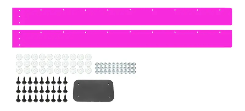 Dominator Race Products Ss Valance — Pink Stainless Steel Front Lip Accent 1