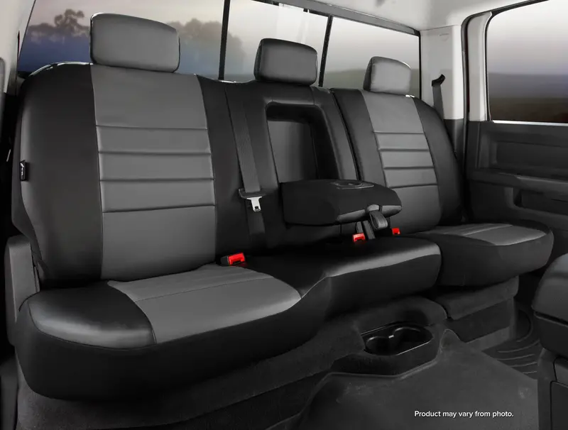 Fia Sl62-55 Leatherlite Seat Covers – Gray & Black Leatherette, 40/60 Split Design 1