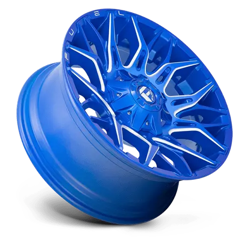 Fuel D77020001847 Off-Road Ready Wheel – 20X10 Inches, 8X180 Bolt Pattern, Blue Machined Finish, -18Mm Offset 2