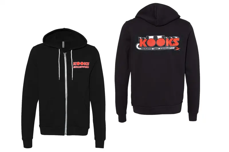 Kooks Custom Headers Logo Hoodie – Black, Xx-Large, Zip-Up Style (Hs-100607-04) 1