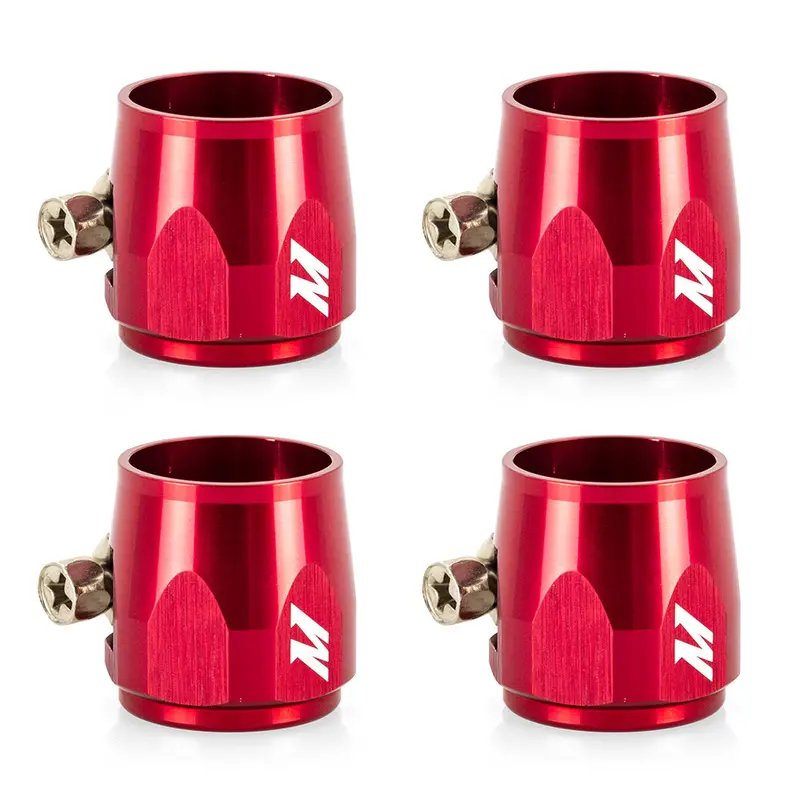 Mishimoto Mmhxf-06-4-Rd -6An Hex Hose Finisher Clamp Set – Red Anodized Aluminum 1