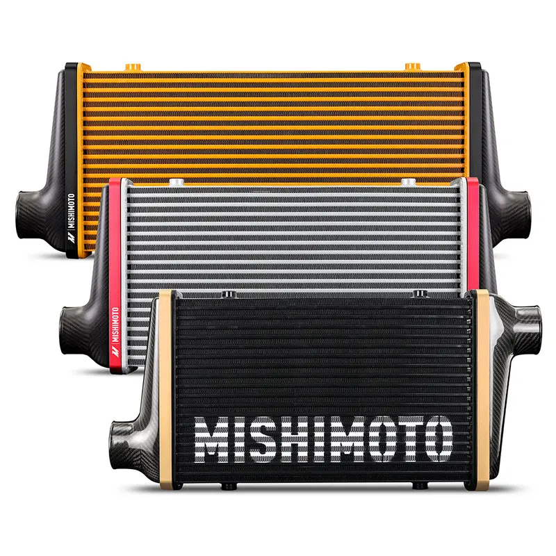 Mishimoto Mmint-Ucf-M6S-C-Dg Intercooler Core – 600Mm Matte Silver, Offset Layout, Dark Gray Anodized V-Band 1