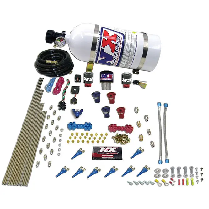 Nitrous Express Pro-Shk/Gas Nitrous System – Dual-Fuel, Supershark Solenoid, 15-Lb Bottle (200–600 Hp) 1