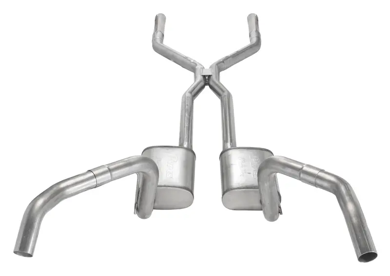 Pypes Sgf42V Exhaust System: Crossmember-Back H-Pipe Kit For 1967–1969 Mustangs With Dual Rear Exit 1
