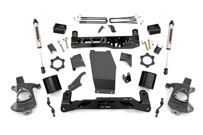 Rough Country 22370 5-Inch Lift Kit With V2 Monotube Shocks – Designed For 2014–2018 Chevrolet Silverado & Gmc Sierra 1500 4Wd 1