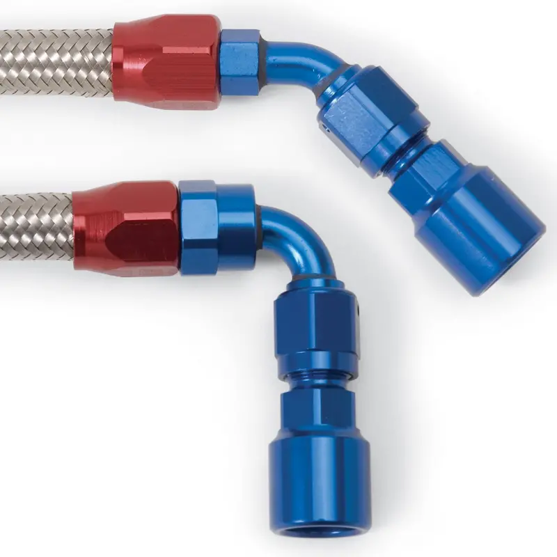 Russell 651107 Fuel Line Kit With Stainless Braided Hose And Anodized Aluminum Fittings 2