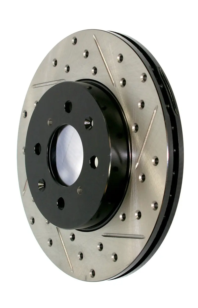 Stoptech 127.62167L Rear Left Drilled And Slotted Sport Brake Rotor 1