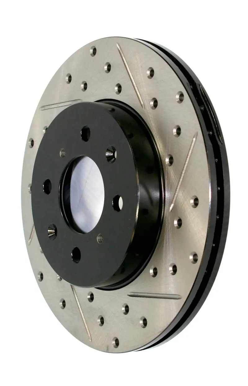 Stoptech 127.67034L High-Performance Drilled And Slotted Brake Rotor – Left Side 1