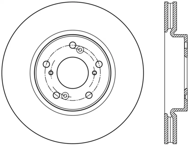 Stoptech Sport Cross-Drilled Front Left Brake Rotor (Model 128.40086L) 1