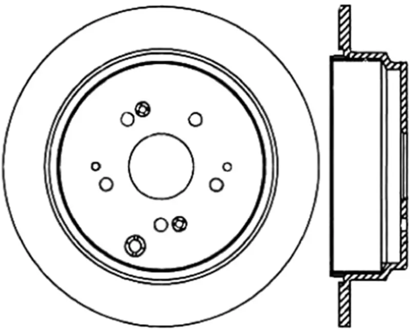 Stoptech Sport Rear Left Drilled & Slotted Brake Rotor (Model 127.40063L) 2