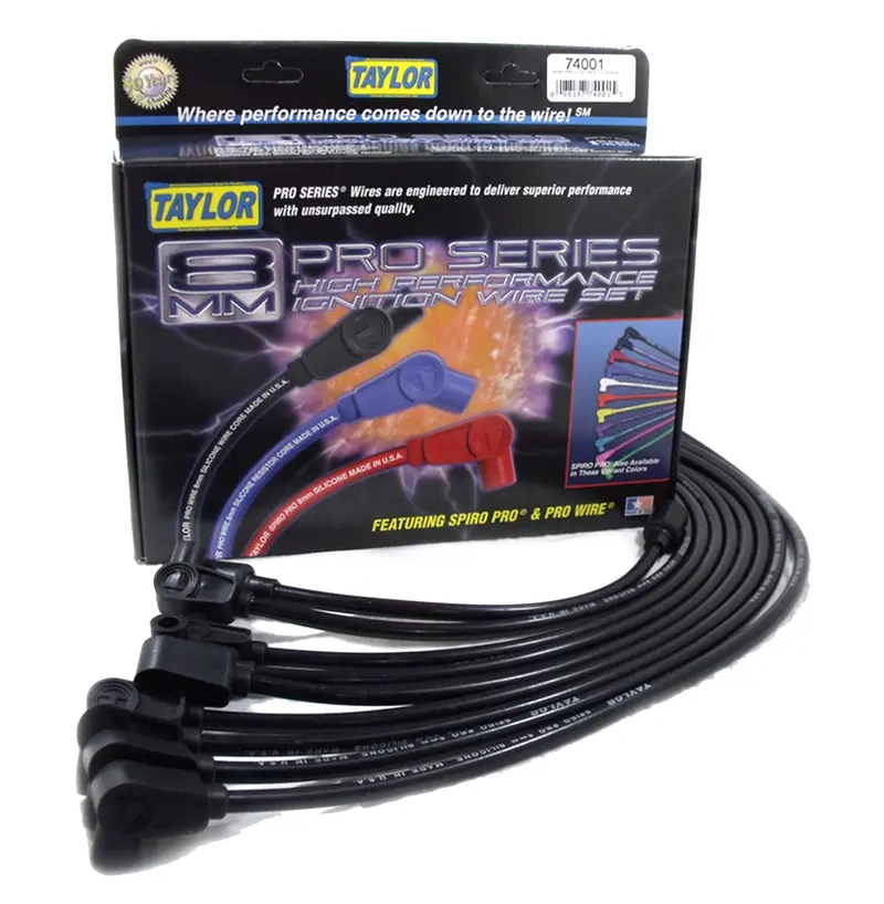 Taylor Cable 72015 8Mm Spiro-Pro Black Ignition Wire Set – Oe-Spec Boots, 9.5" Length 1