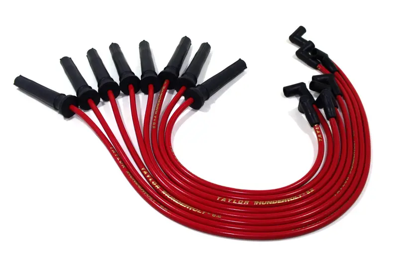 Taylor Thundervolt 8.2Mm Red Ignition Wire Set – Oe-Spec Spark Plug Boots, 9.5" Length 1