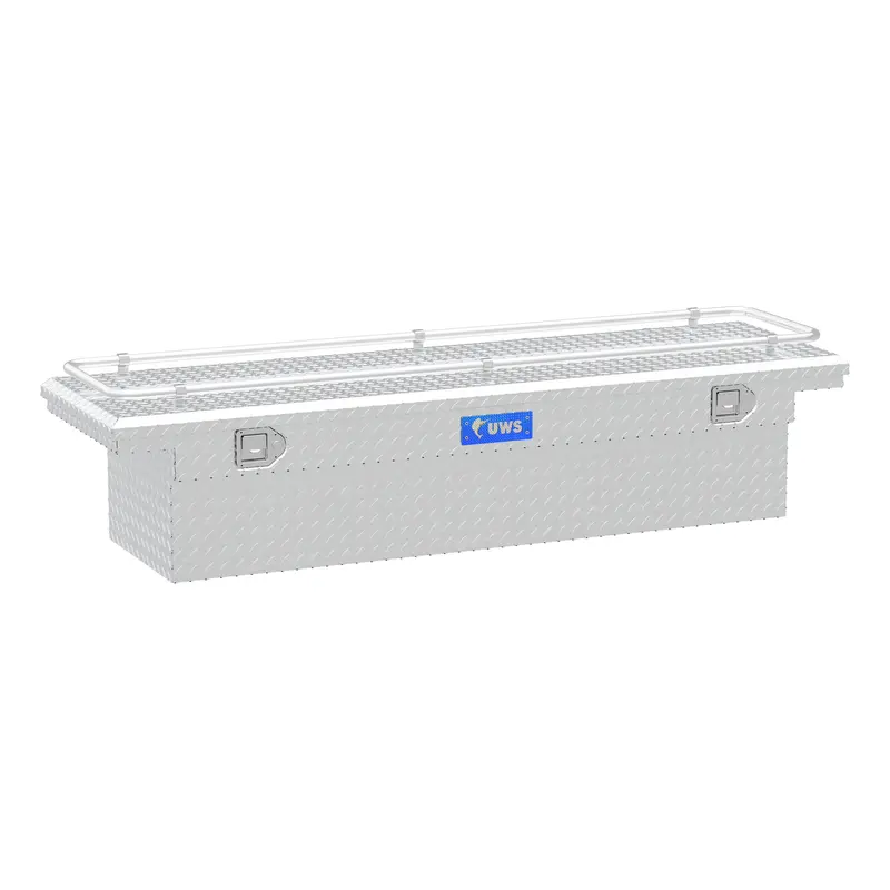 Uws Low-Profile Crossover Truck Toolbox – 69-Inch Bright Aluminum Design With Rail-Mount System (Tbs-69-Lp-R) 1
