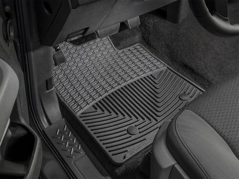 Weathertech W456 All-Weather Rear Floor Mats – Heavy-Duty Black Rubber 1
