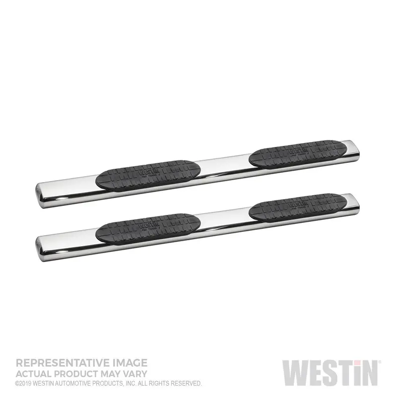 Westin Pro Traxx 21-64130 Polished Stainless Steel Oval Nerf Step Bars With Mounting Hardware 1